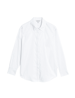 Pure Cotton Collared Relaxed Shirt