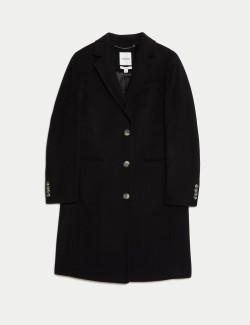 Pure Wool Single Breasted Boyfriend Coat