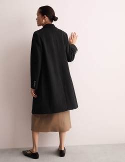 Pure Wool Single Breasted Boyfriend Coat