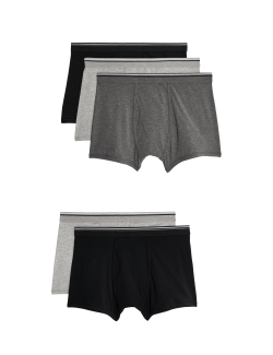 5pk Cotton Stretch Cool & Fresh™ Marl Trunks