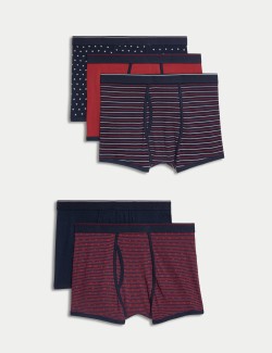 5pk Cotton Rich Stretch Cool & Fresh™ Valentines Trunks