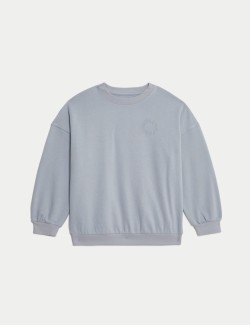 Cotton Rich Slogan Sweatshirt (6-16 Yrs)