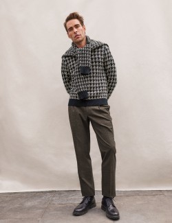 Tailored Fit Puppytooth Trousers