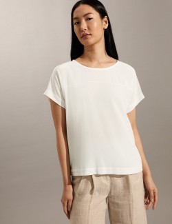 Pure Silk Relaxed T-Shirt