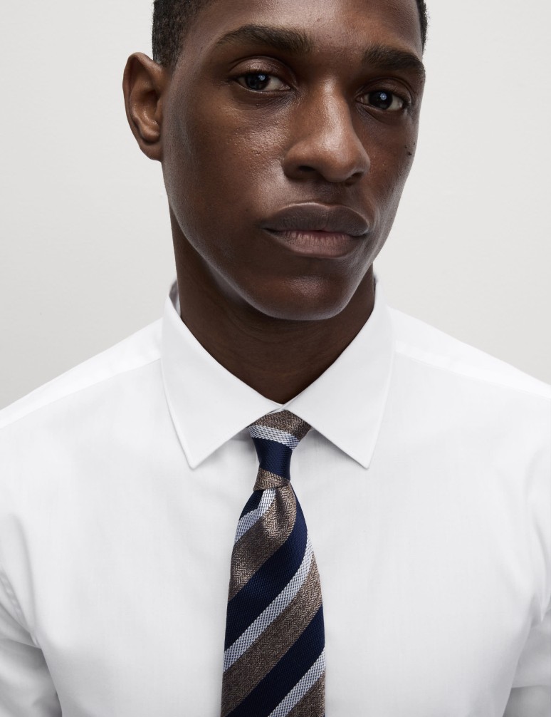 Skinny Fit Non Iron Cotton Blend Shirt