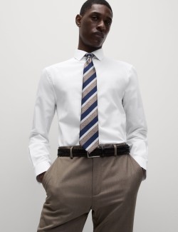 Skinny Fit Non Iron Cotton Blend Shirt