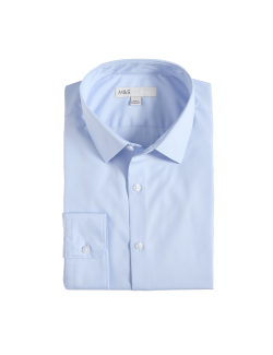 Skinny Fit Non Iron Cotton Blend Shirt