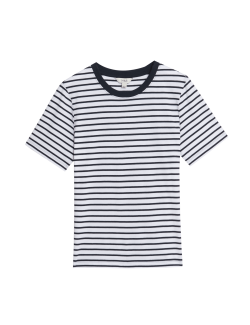 Pure Cotton Striped Everyday Fit T-Shirt