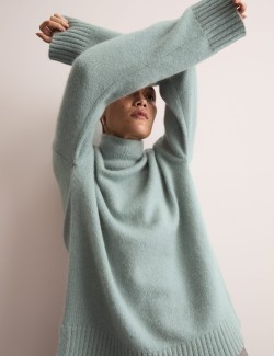 Mohair Blend Funnel Neck Jumper