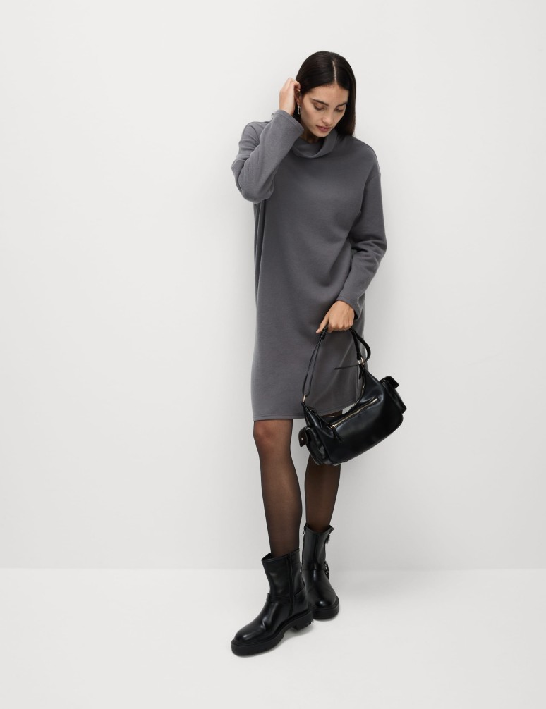 Roll Neck Mini Jumper Dress