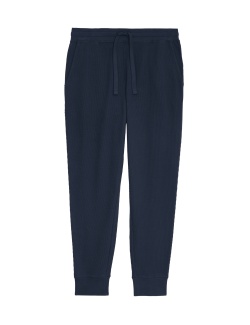 Domácí kalhoty z čisté bavlny s vaflovou texturou