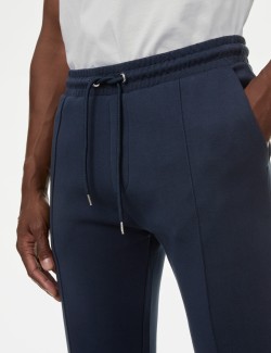 Rovné tepláky Pintuck s vysokým podílem bavlny