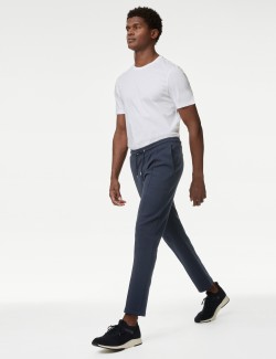 Rovné tepláky Pintuck s vysokým podílem bavlny