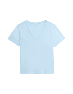 Pure Cotton V-Neck T-Shirt