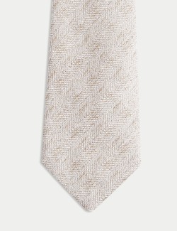 Herringbone Silk Blend Tie