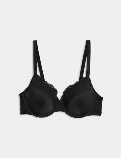 Lace Trim Padded Full Cup Bra A-E