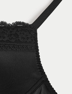 Lace Trim Padded Full Cup Bra A-E