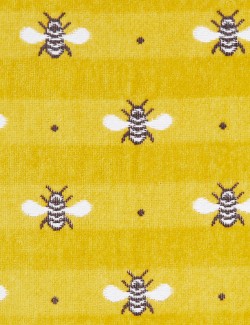 Ručník z čisté bavlny s opakujícím se vzorem včel