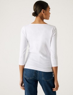 Tričko úzkého střihu s vysokým podílem bavlny