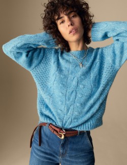 Textured Jumper with Wool