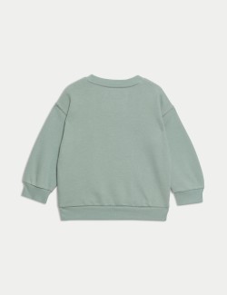 Cotton Rich Plain Sweatshirt (2-8 Yrs)