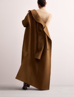 Pure Wool Double Breasted Cocoon Coat