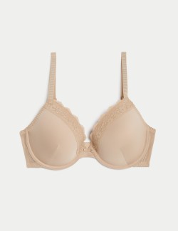 Lace Padded Plunge Underwired Bra A-E