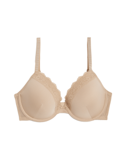 Lace Padded Plunge Underwired Bra A-E