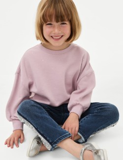 Cotton Rich Diamante Sweatshirt (2-8 Yrs)