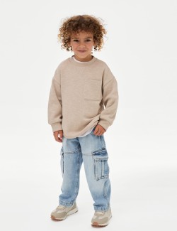 Pure Cotton Cargo Jeans (2-8 Yrs)