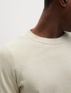 Svetr z čisté bavlny, s výstřihem ke krku