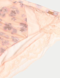 Cherry Blossom Silk High Leg Knickers