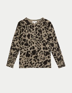 Supersoft Animal Print Crew Neck Jumper