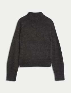 Funnel Neck Jumper with Wool