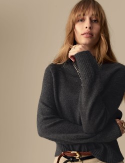 Funnel Neck Jumper with Wool