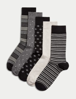 5pk Cool & Fresh™ Assorted Cotton Rich Socks