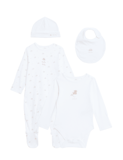 4pc Pure Cotton Born in 2025 Starter Set (0-12 Mths)