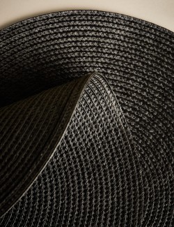 Kulaté tkané prostírání, sada 4 kusů