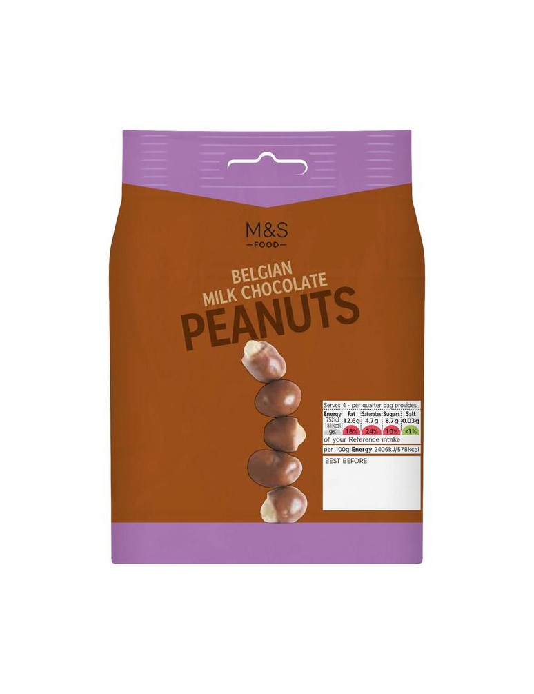 Arašídy v belgické mléčné čokoládě
