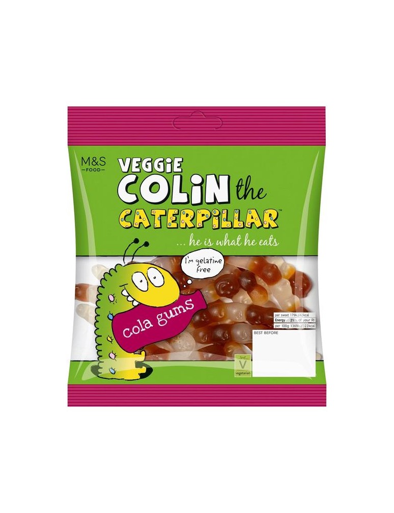 Žvýkací bonbóny s příchutí koly Colin the Caterpillar™