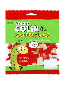 Žvýkací bonbóny s třešňovou příchutí Colin the Caterpillar™