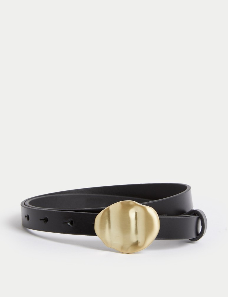 Kožený pásek do džínů s přezkou