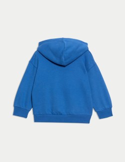 Mikina s kapucí a nápisem, s vysokým podílem bavlny (2–8 let)