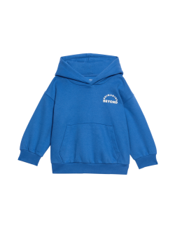 Mikina s kapucí a nápisem, s vysokým podílem bavlny (2–8 let)