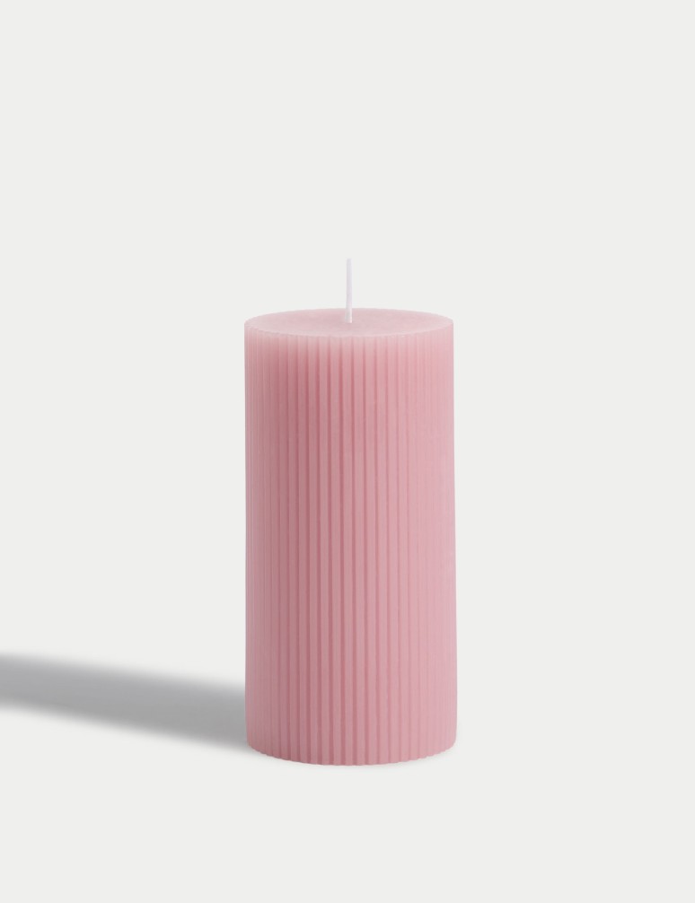 Ridged Pillar Candle