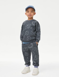 Cotton Rich Doodle Print Joggers (2-8 Yrs)