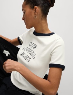 Cotton Rich Slogan T-Shirt