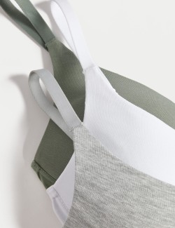 3pk Non Wired Plunge T-Shirt Bras A-E