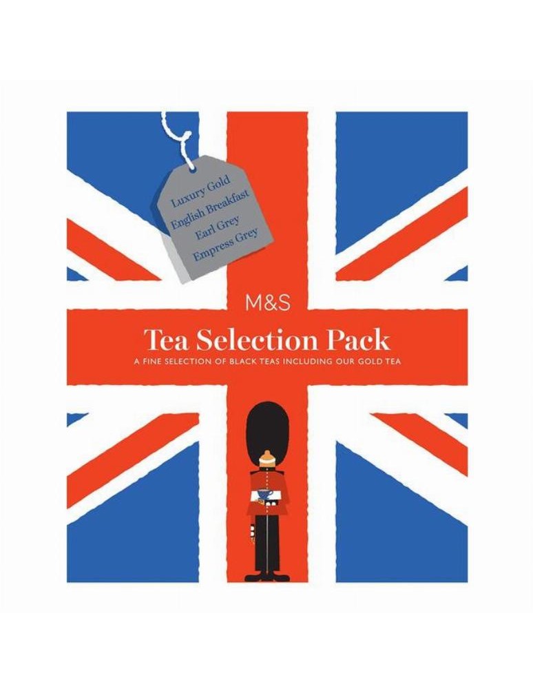 Čajová kolekce – 40 nálevových sáčků: 10x čaj Luxury Gold, 10x čaj Earl Grey, 10x anglický snídaňový čaj, 10x čaj Empress Grey