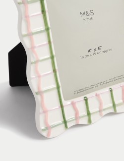 Wiggle Check Ceramic Photo Frame 4x6 inch
